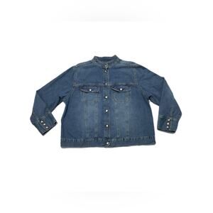 Tommy Hilfiger Band Collar Denim Jacket